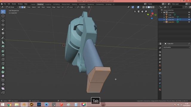 Gun Design Blender 2.8 Modeling смотреть онлайн