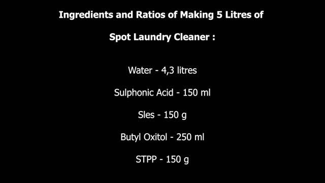 Spot Laundry Cleaner : Formulation смотреть онлайн