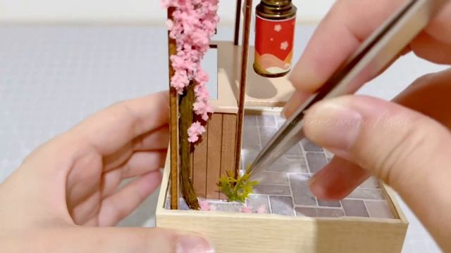 Sakura Noodle Shop || DIY Miniature Dollhouse Kit || Relaxing Video смотреть онлайн