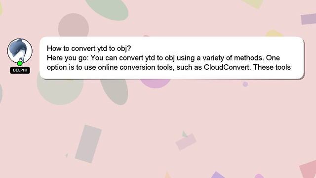 How to convert ytd to obj? смотреть онлайн