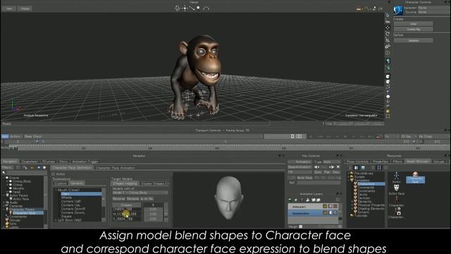 MotionBuilder tutorial add facial mocap animation to original fbx model - f-clone смотреть онлайн