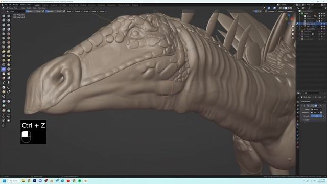 Sculpting a Stegosaurus aka the "Roof Lizard" Dino! [Part 10] in Blender 3.3 смотреть онлайн
