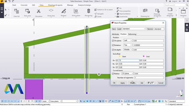 Truss Creation Using Hollow Sections in Tekla Structures смотреть онлайн