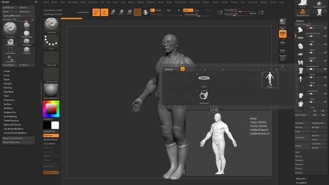 036 ZBrush Subtool Organization смотреть онлайн