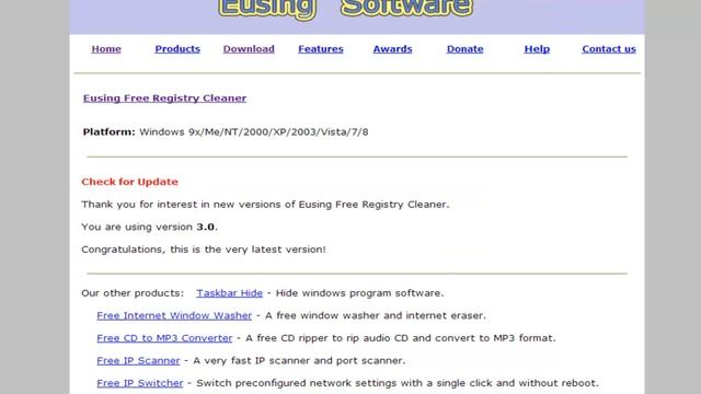 Eusing Free Registry Cleaner - Pulizia del registro di sistema di Windows смотреть онлайн