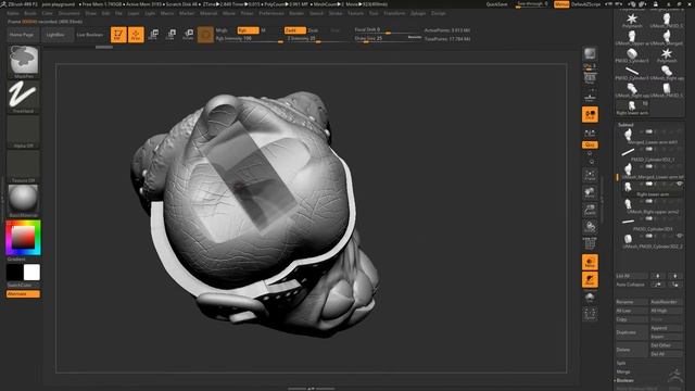 Punch-It elbow joint Zbrush workflow смотреть онлайн