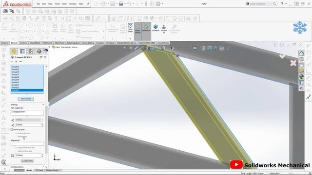 How to design C - Channel Truss Structure #301 | design with Ajay | #solidworks @DesignWithAjay смотреть онлайн