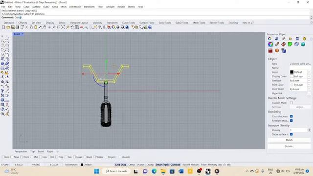 3D Bicycle using Rhinoceros 7 смотреть онлайн