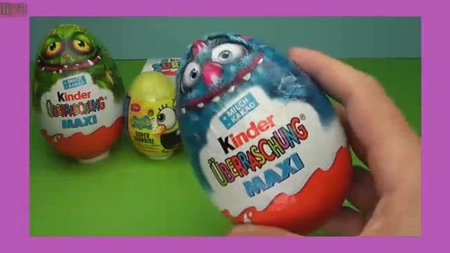 liliya 20 Surprise Eggs Kinder Surprise Maxi Mickey Mouse Cars 2 Minnie Mouse Spongebob HD смотреть онлайн