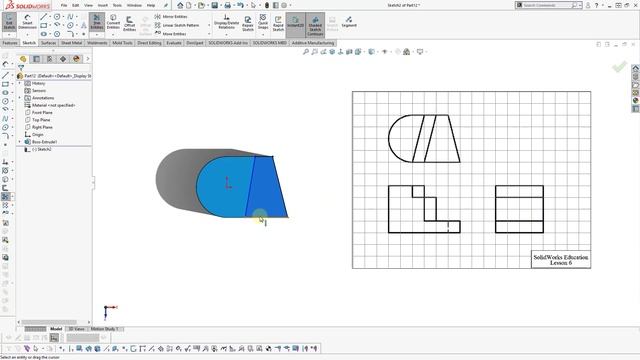 [Practice 06 ] SOLIDWORKS 3D basic for beginner смотреть онлайн