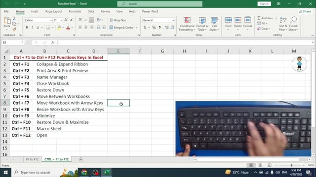 Excel में Ctrl + F1 to F12 Function Keys का use करना सीखे | 90% लोग नहीं जानते use करना excel में смотреть онлайн