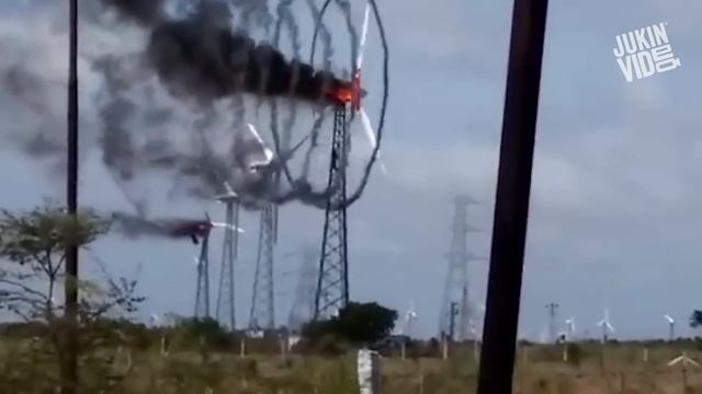 Wind Turbine Spirals on Fire | Earth, Wind, and Fire смотреть онлайн