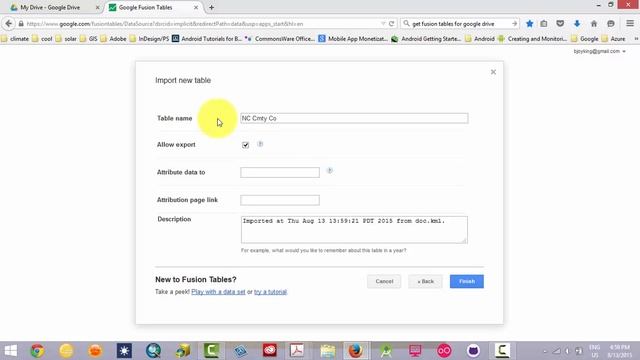 kmz to kml and import to fusion tables for geocoding a map смотреть онлайн