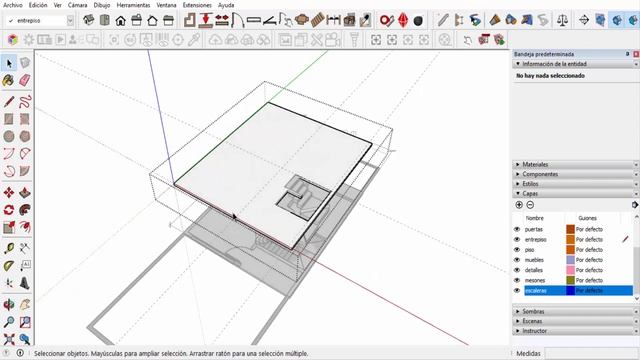 Tutorial paso a paso Modelando Casa 3D 2 plantas de 6x7m, usando Dibac para Sketchup Parte 2 смотреть онлайн