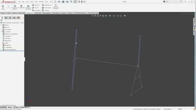 SOLIDWORKS 2016 - STRUCTURAL MEMBER - WELDMENTS смотреть онлайн