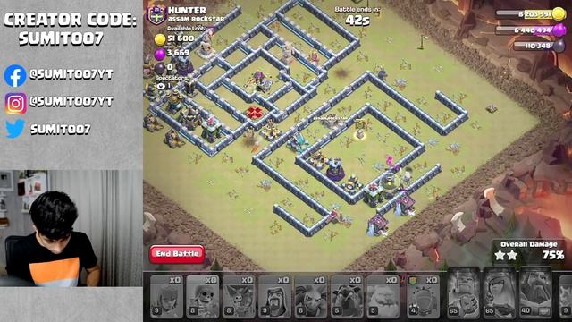 Time for TH12 vs TH13 in CWL OverPower Army | Clash of Clans - COC смотреть онлайн