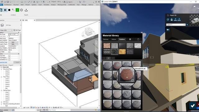 Revit Lumion render Plugin free download | workflow Live Synchronization-Part 2 #interdes смотреть онлайн