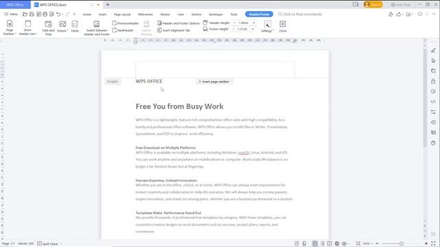 WPS Office How To Edit Header смотреть онлайн