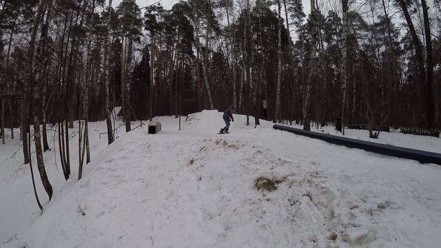 Секретный Snowboard-парк своими руками в Балашихе (Подмосковный сноубординг для трюков) смотреть онлайн
