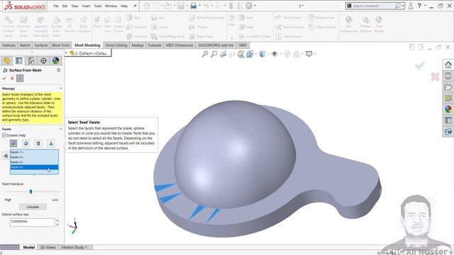 Surface from mesh │Solidworks mesh modeling│ смотреть онлайн