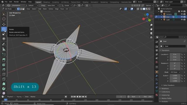 How to Make a Ninja Star in Blender 2.90 смотреть онлайн