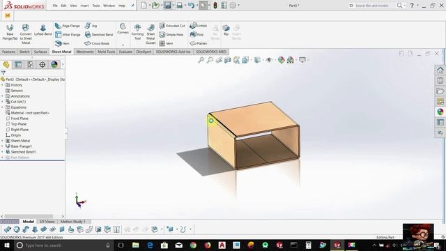 How to use sketched bend in SolidWorks tutorial смотреть онлайн