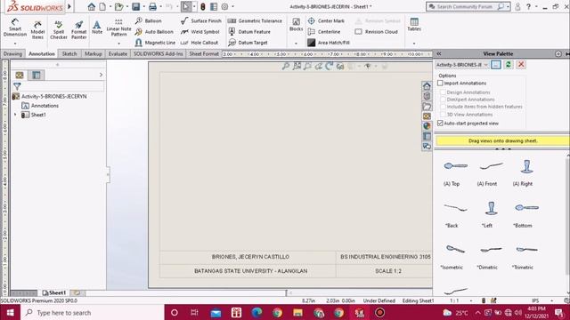 ACTIVITY 9 | SOLIDWORKS | Briones, Jeceryn C. смотреть онлайн