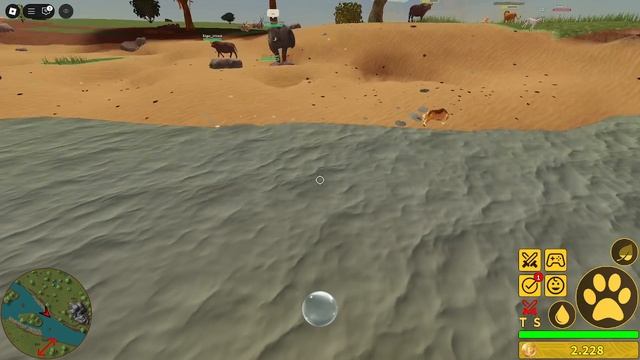 Играю за бегемота Часть 2!!!Savannah Live в Roblox смотреть онлайн