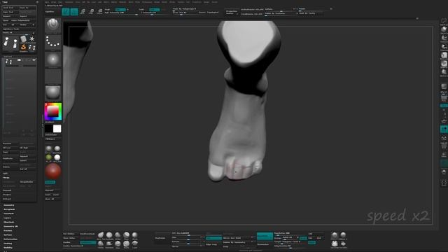 Stylized foot p1 - Zbrush Timelapse смотреть онлайн