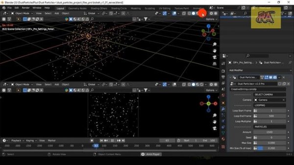 How to Create Dust Particles in blender | Dust Particles+ | Particle Effect for Blender