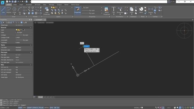 NanoCAD How To Draw At Angle смотреть онлайн