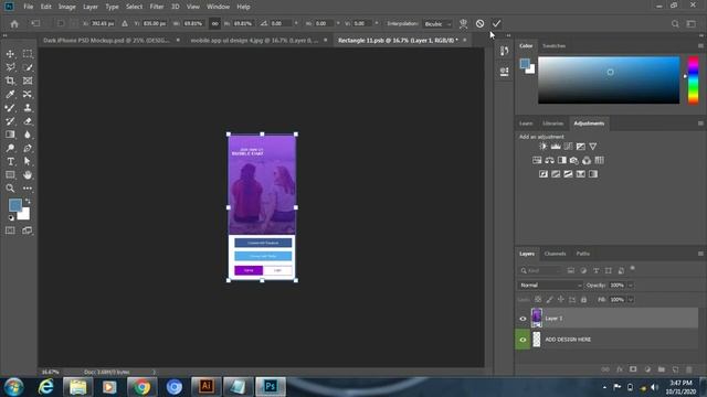 Mobile Mockup in Photoshop Tutorial | Convert To Mockup | Photoshop Very Easy Steps | By LHK Studi смотреть онлайн