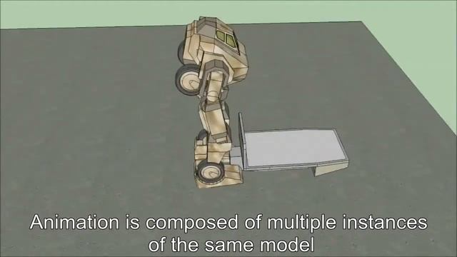 Transforming vehicle to robot sketchup animation смотреть онлайн