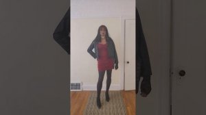 More Crossdresser Red Short Dress