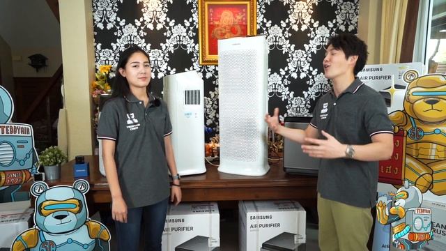 เครื่องฟอกอากาศ Samsung ระบบฟอกอากาศอัจฉริยะ สั่งงานผ่านแอพ SmartThings + ผ่านงานด้วยเสียงผ่าน Bixb