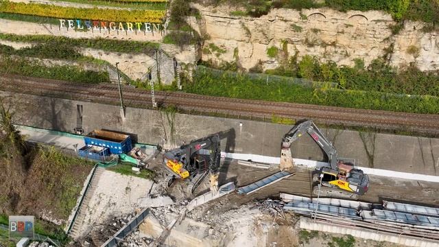 ⚠️Volvo EC750E, 350E, EC480E - Abbruch Enzbrücke, Besigheim, Germany, 12.11.2022. #3