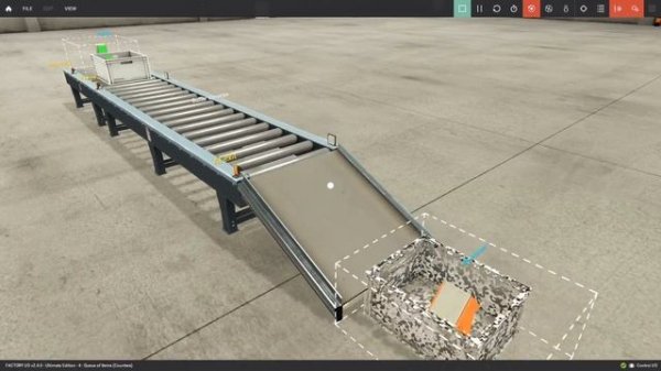 Factory IO - Queue of items (video of working solution)