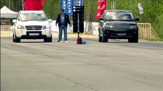Porsche Cayenne Turbo Gemballa vs Land Rover RRS vs Mercedes Benz ML63 AMG смотреть онлайн