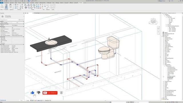 Curso Revit 2022 |MEP| Clase 07 - Agua Fría y Caliente - Parte 04 смотреть онлайн