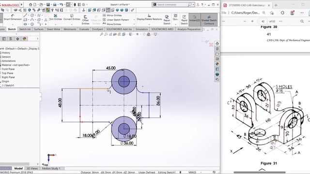 SolidWorks Modeling with Exercise 64|DEV смотреть онлайн
