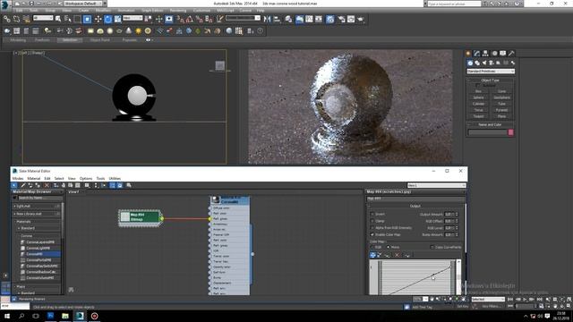 3ds Max Corona Realistic Brushed Metal Material Tutorial смотреть онлайн