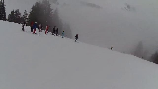 Ski piste Les Lanches, Bisannes 1500, Les Saisies, Savoie France смотреть онлайн
