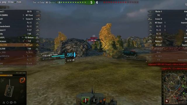World of Tank - M2 Light Tank Gameplay смотреть онлайн