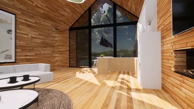 Twinmotion 2020 Video Render // Nordic style cabin design 🌲🌲🌲 смотреть онлайн