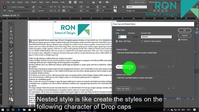 DropCaps & Nested Style option in Indesign in Tamil смотреть онлайн