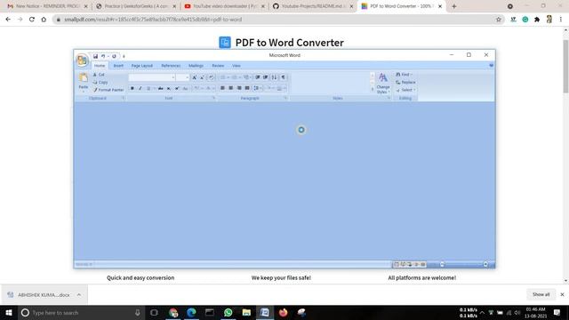 How to Convert PDF to Word | and Word to PDF | Completely Online | 100% safe and free Within Second смотреть онлайн