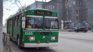 Троллейбус ЗиУ-682Г-012-2186. Покатушки по Новосибирску.