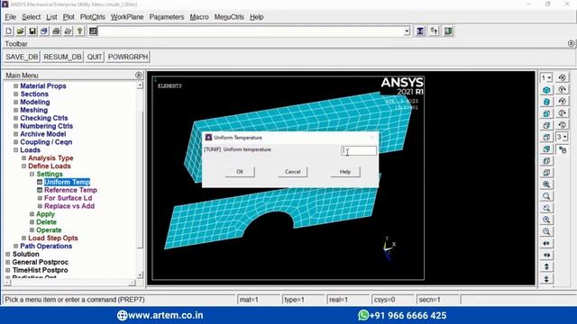 Global load application for both 2D & 3D models - Ansys APDL #48 смотреть онлайн