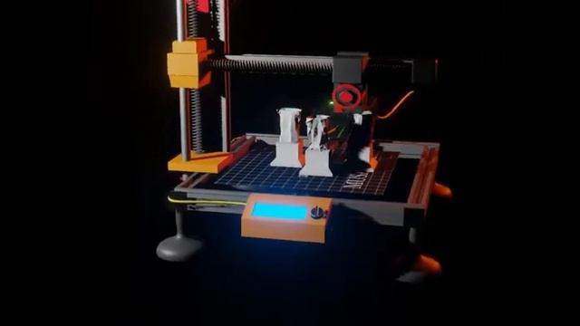 3D printer printing, idea in blender смотреть онлайн
