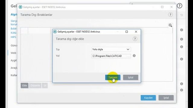 Göksa Mühendislik Yazılım - ESET Anti Virüs Tarama Dışına Ekleme смотреть онлайн